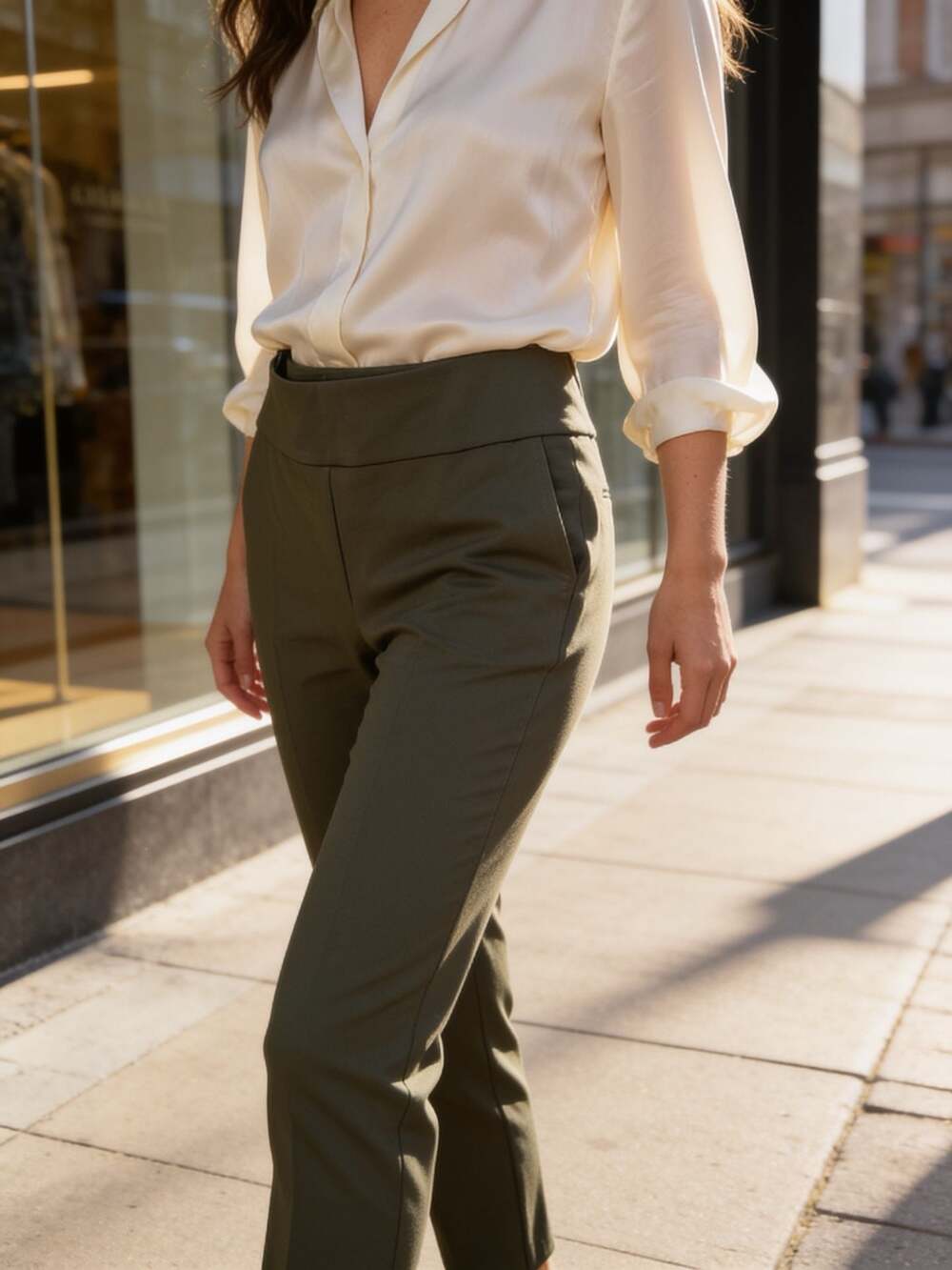 NWT Express Green Ponte Pants Size XL